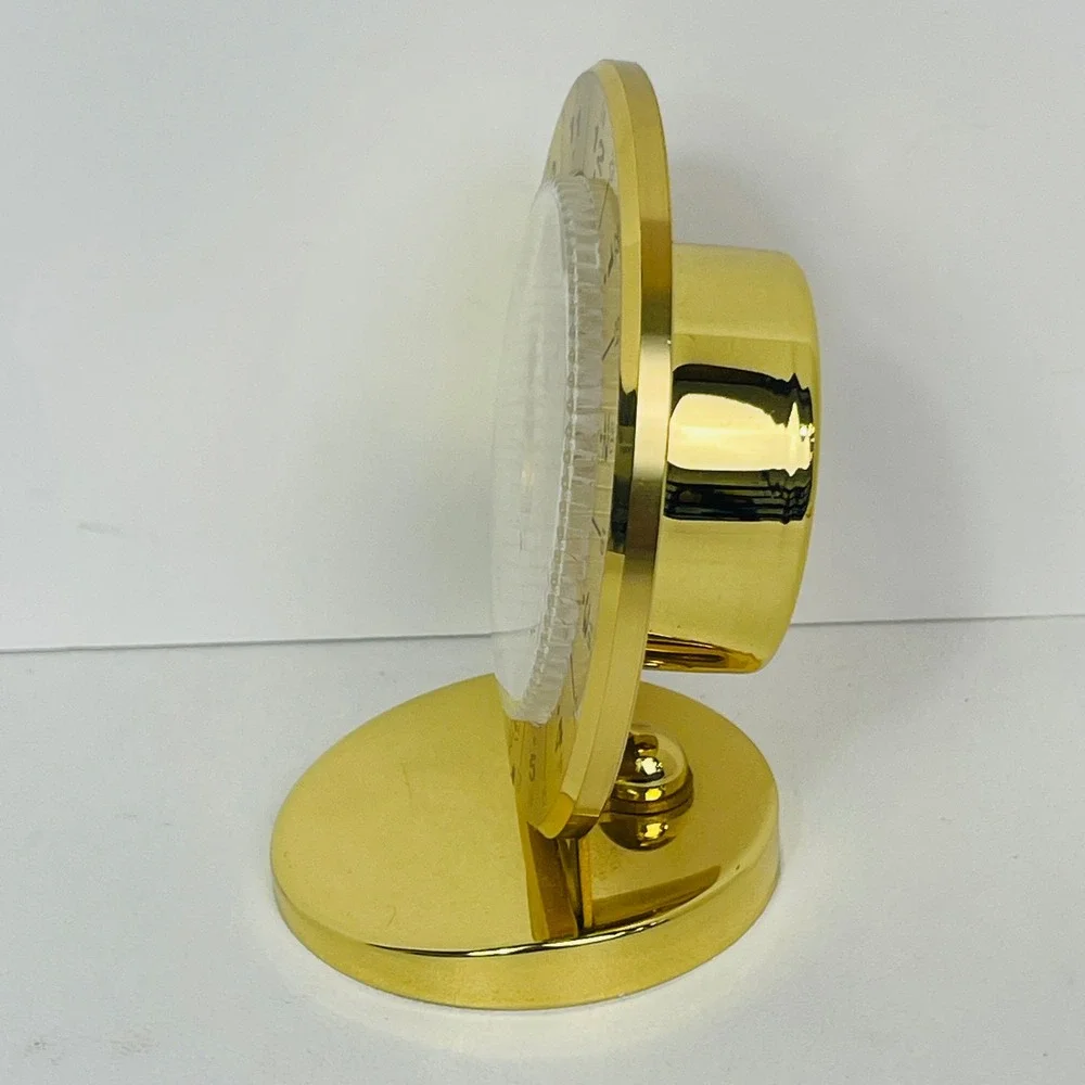 Chass World Time Desk Clock Gold Tone Professional Travel Executive For Parts